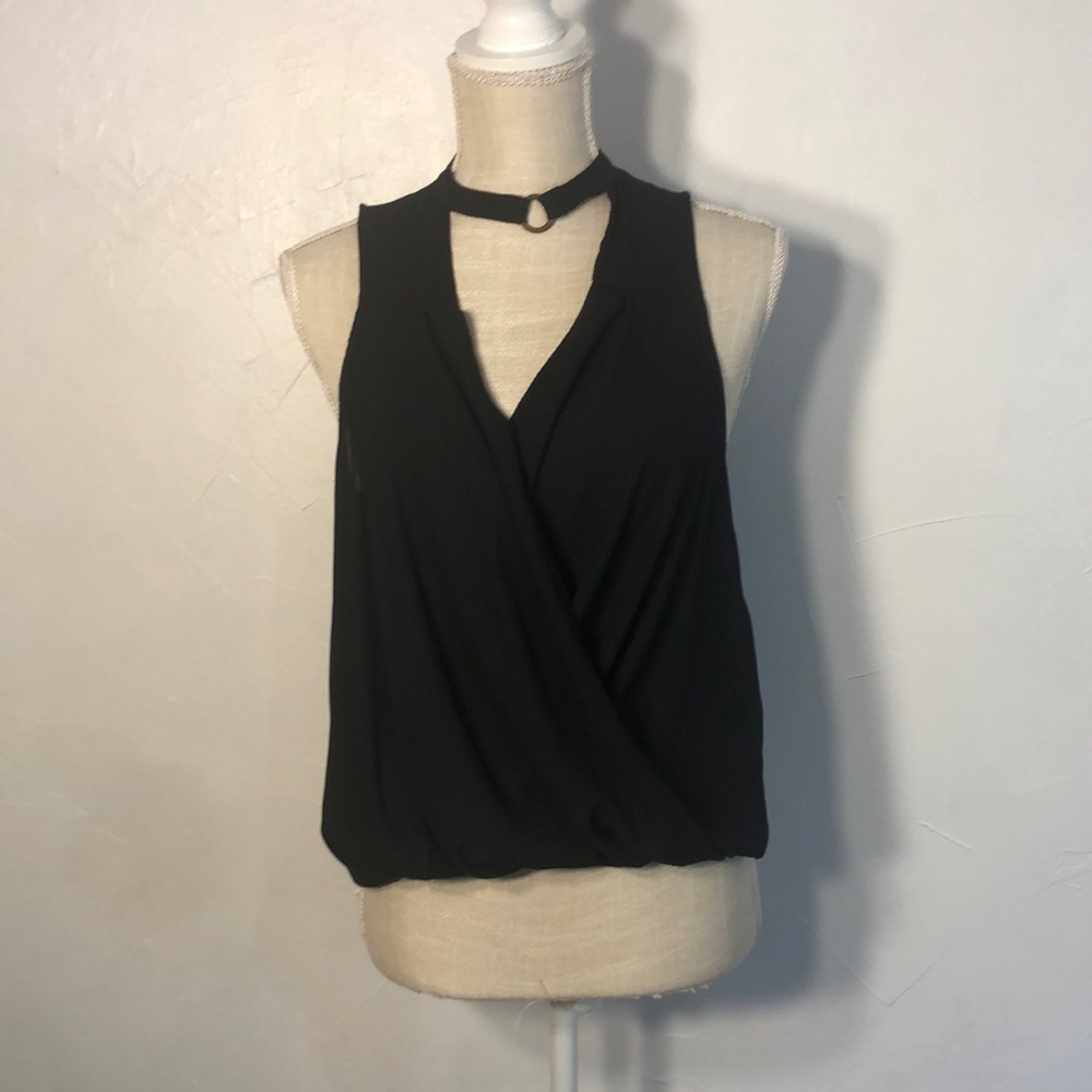 EUC Free People So Fine Faux Wrap Top in Black - Picture 3 of 8